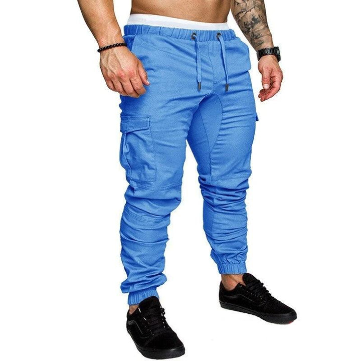 Męskie spodnie bojówki ze ściągaczem, komfortowe i praktyczne do codziennych outfitów.