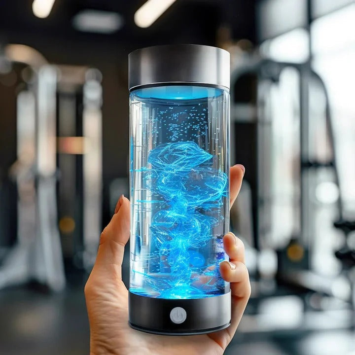 Sportowa butelka wodorowa z elektrolizą, przenośny generator wodoru idealny na podróże i aktywny tryb życia.