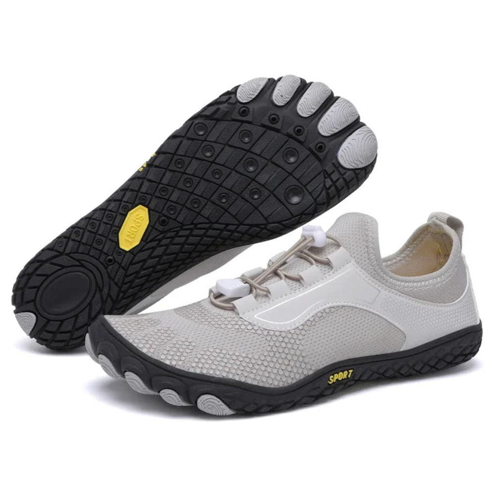 Wygodne, minimalistyczne buty unisex na bosaka, zapewniające komfort i swobodę ruchu podczas aktywności.