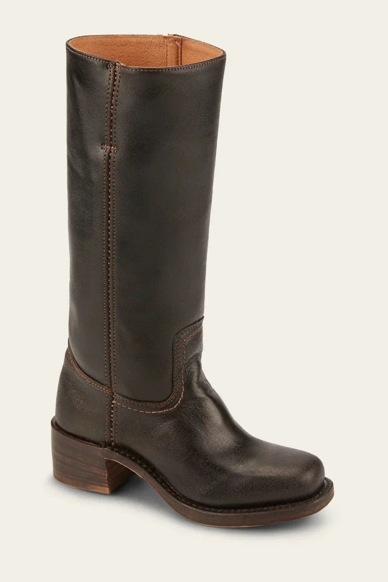 Zimowe botki damskie Naomia – czarne, z solidnym zamkiem, zapewniające komfort i styl.