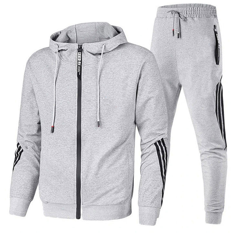 Męski dres sportowy na co dzień. Wygodny komplet męski z bluzą i spodniami, moda męska jesień/wiosna.