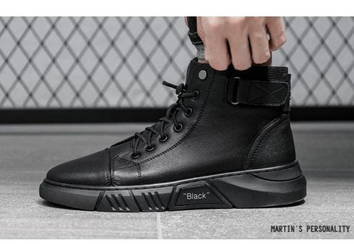 Komfortowe męskie buty skórzane Rafael. Eleganckie czarne obuwie na każdą okazję.
