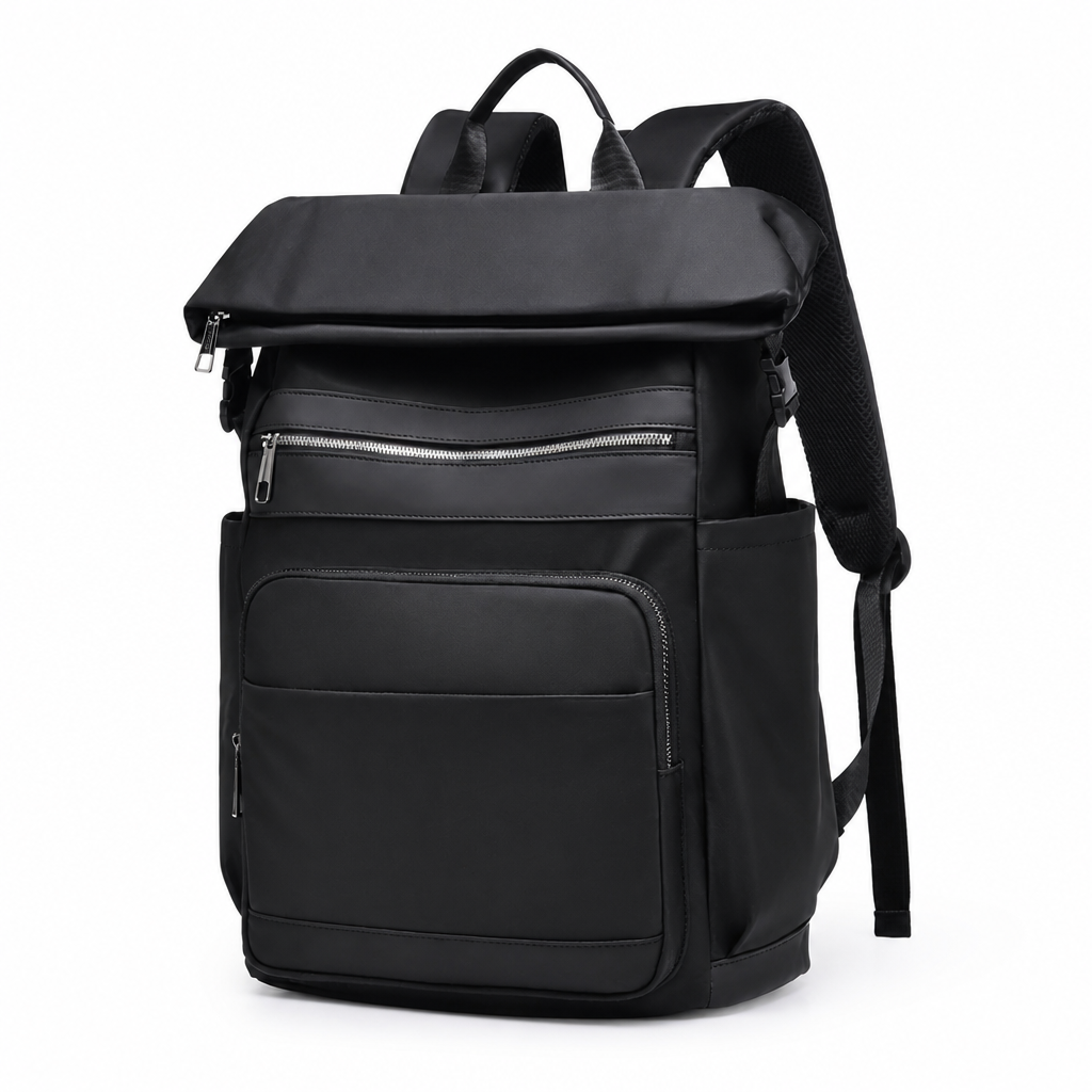 Praktyczny organizer w plecaku unisex. Dużo kieszeni na akcesoria, idealny do pracy.
