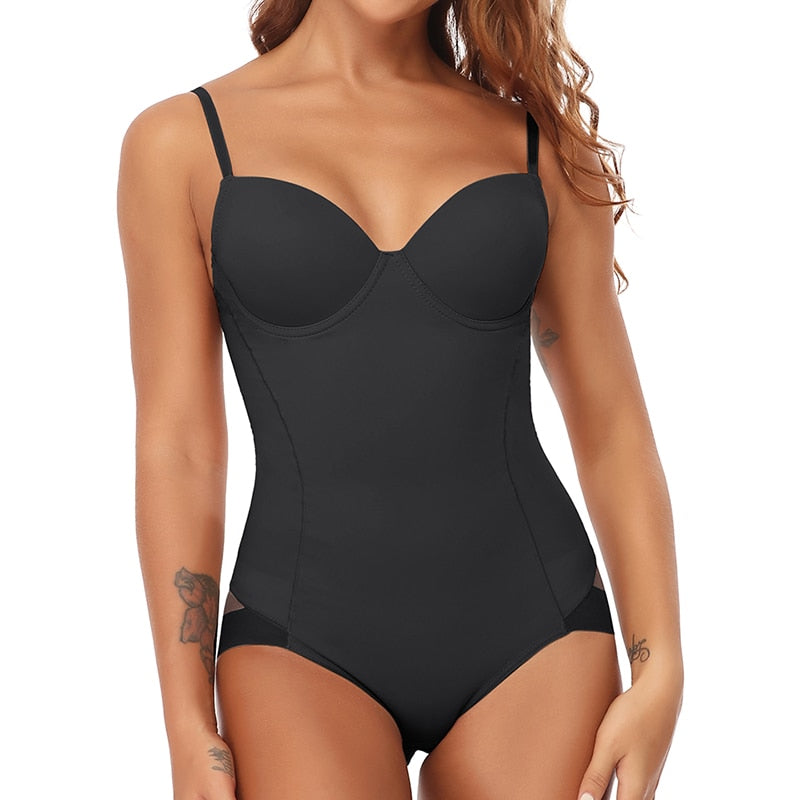 Body wyszczuplające Élise modelujące figurę klepsydry, z efektem spłaszczenia brzucha. Idealne pod ubranie.