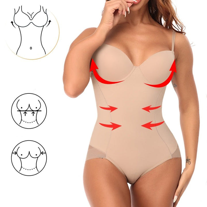Damskie body modelujące Élise, miękkie i wyszczuplające, idealne do noszenia na co dzień.