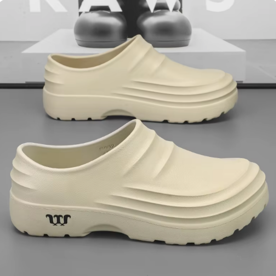 Ergonomiczne, oddychające klapki ortopedyczne unisex, idealne na długie godziny.