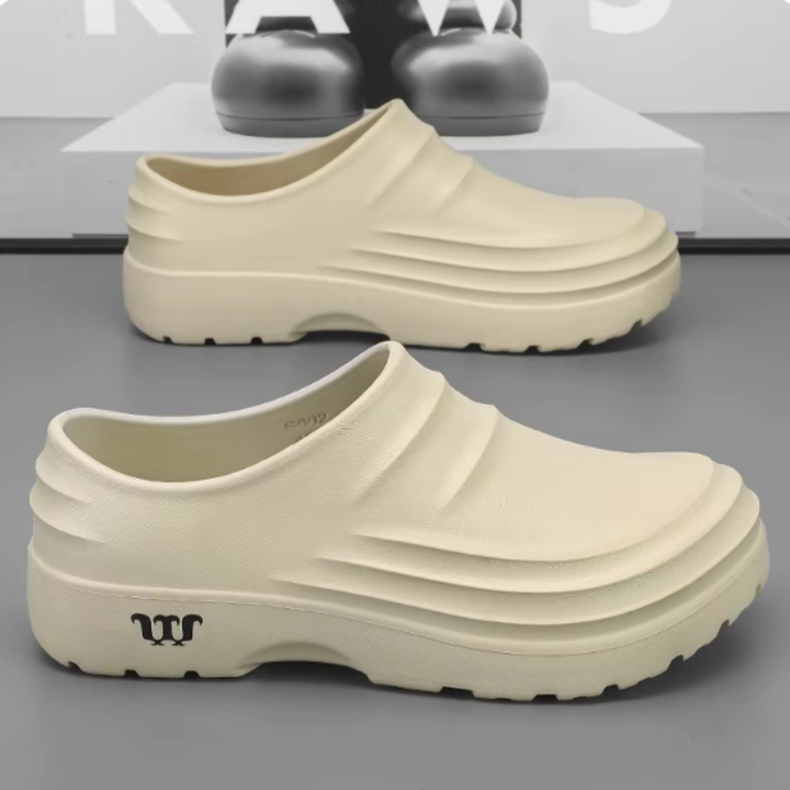 Ergonomiczne, oddychające klapki ortopedyczne unisex, idealne na długie godziny.