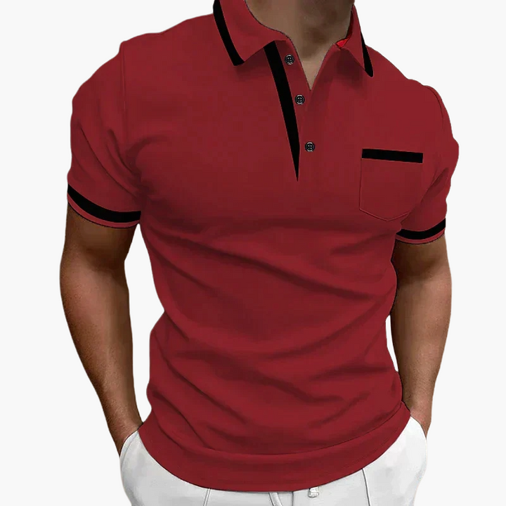 Casualowa męska koszulka polo modern fit, z kontrastowym kołnierzykiem. Idealna dla współczesnego mężczyzny.