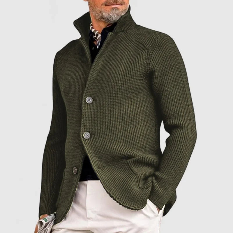 Kardigan męski Maurice, elegancki sweter. Modny styl, zapewnia komfort na jesienne i zimowe wyjścia.