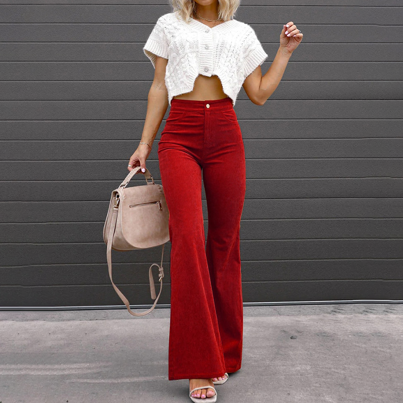 Komfortowe damskie spodnie culottes z wysokim stanem. Stylowe, retro, szerokie nogawki na co dzień.