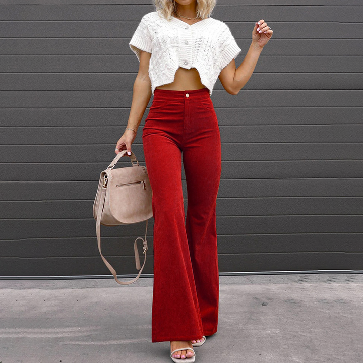 Komfortowe damskie spodnie culottes z wysokim stanem. Stylowe, retro, szerokie nogawki na co dzień.