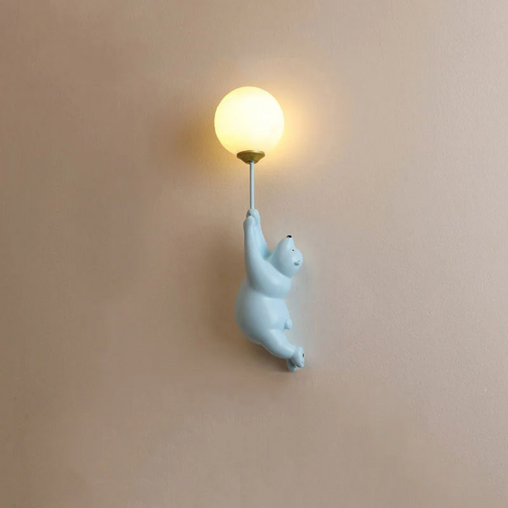 Lampa LED Miś do pokoju dziecięcego, nastrojowe oświetlenie ścienne, bezpieczna i dekoracyjna.