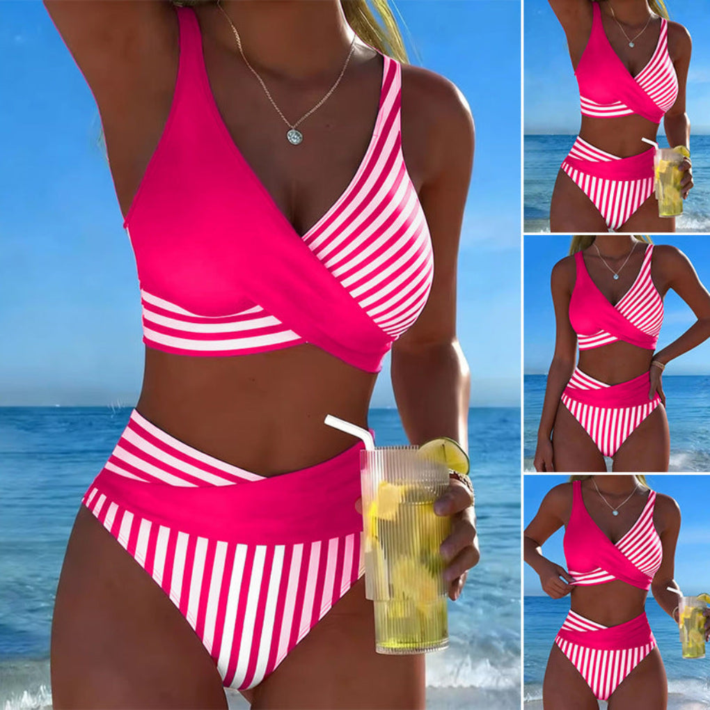 Letnie bikini CJ26. Wygodny dwuczęściowy strój kąpielowy dla kobiet, idealny na basen i plażę.
