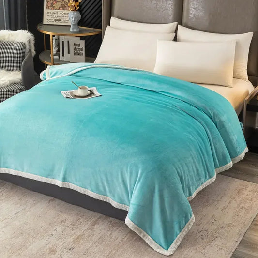 "Dikke kasjmier plaid met USB-aansluiting, snelle verwarming. Zacht, veelzijdig; blauw, camel, donker/lichtgrijs, poeder."