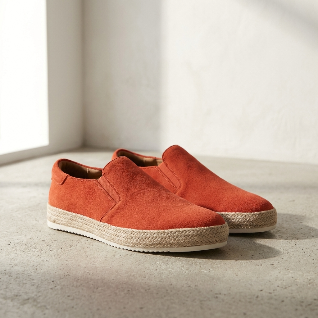 Uniwersalne męskie espadryle slip-on. Klasyczne buty casualowe, eleganckie i komfortowe na wiosnę i lato.