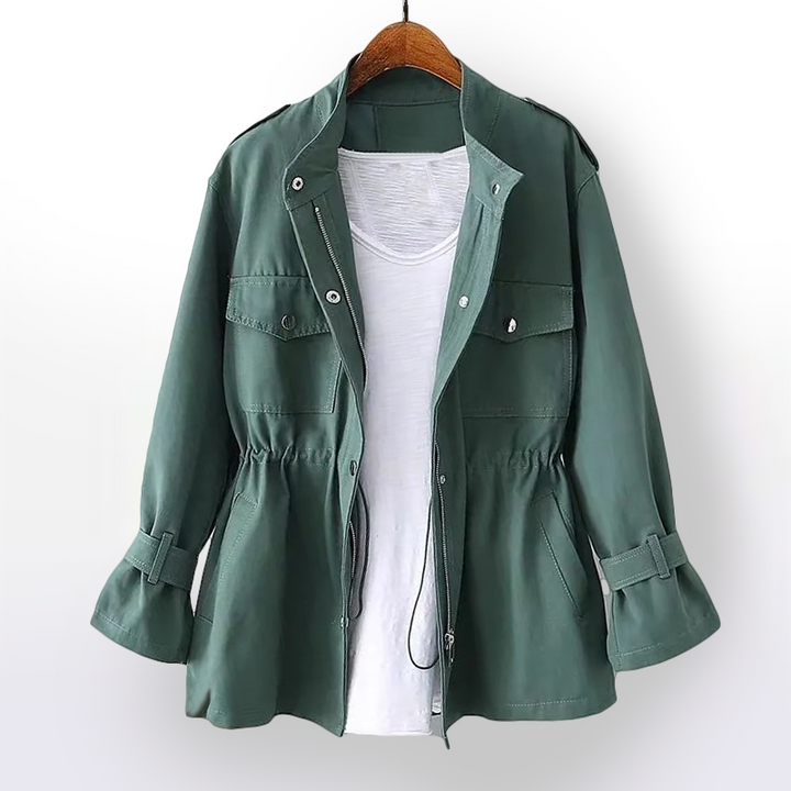 Płaszcz damski trench w stylu casual, inspirowany modą koreańską, wygodny na jesienne dni.