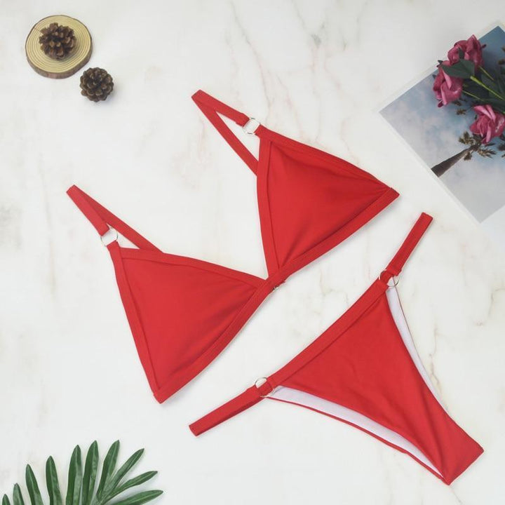 Strój kąpielowy damski z brazylianami, wielokolorowe bikini na wakacje, wygodny i atrakcyjny.