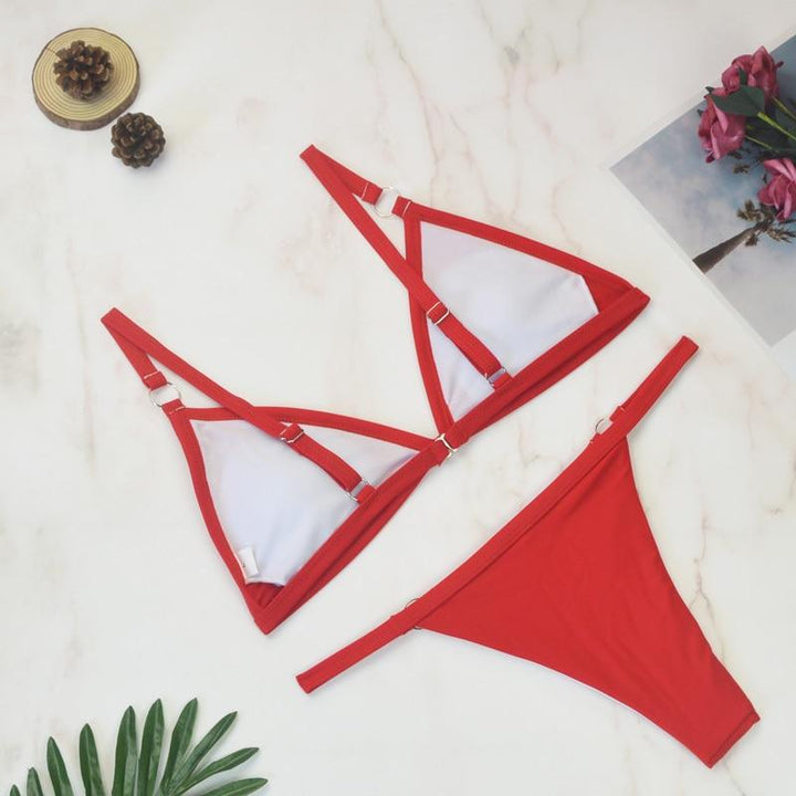 Damskie bikini z brazylianami, dwuczęściowy kostium kąpielowy na słoneczne dni, góra i dół.