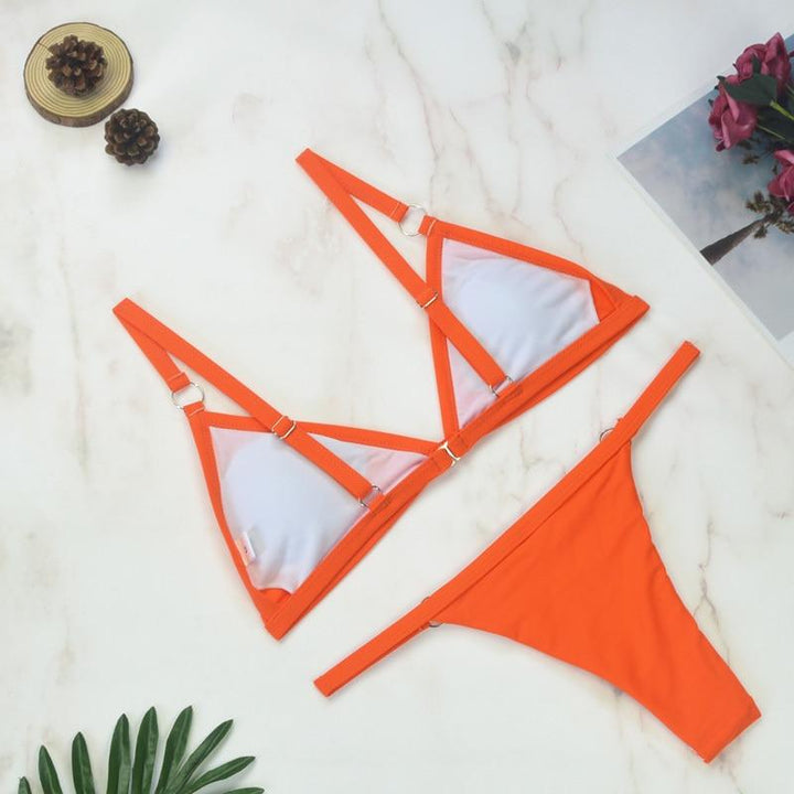 Damskie bikini z brazylianami, dwuczęściowy strój kąpielowy, lekki i szybkoschnący na lato.