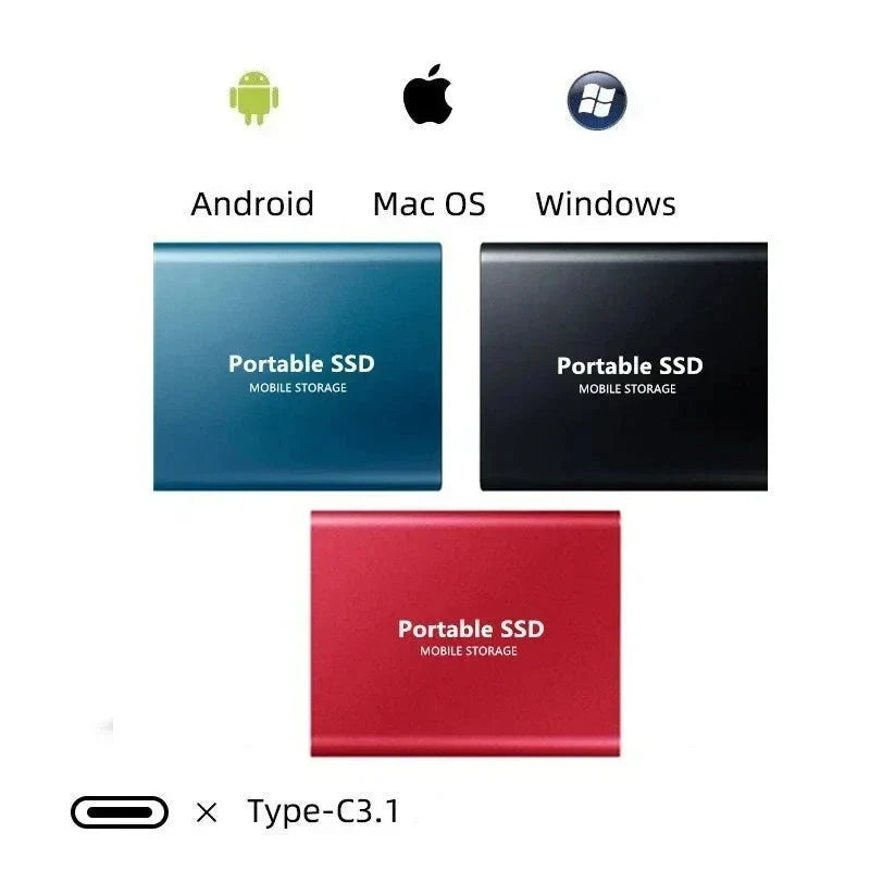 Dysk SSD zewnętrzny 2TB USB-C, gwarantujący szybki transfer mobilnych danych.
