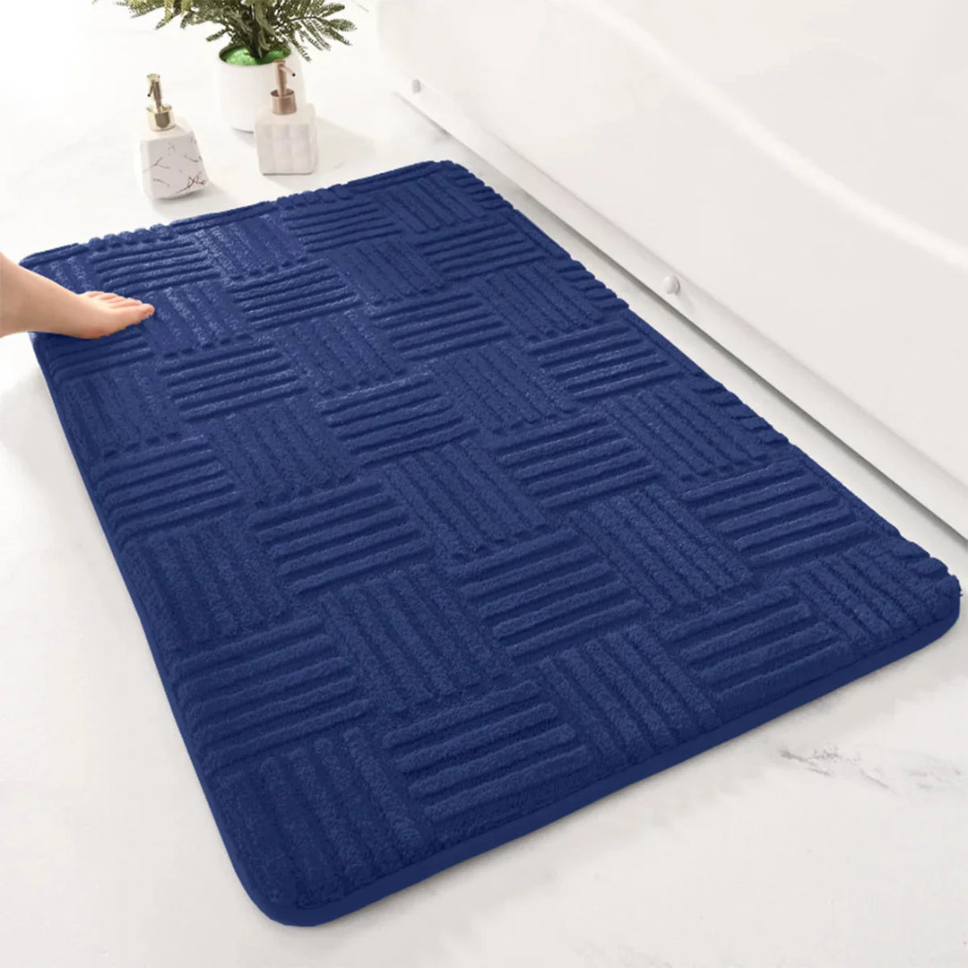 Nowoczesny dywanik łazienkowy antypoślizgowy, bardzo chłonny. Modny geometryczny wzór doda stylu.