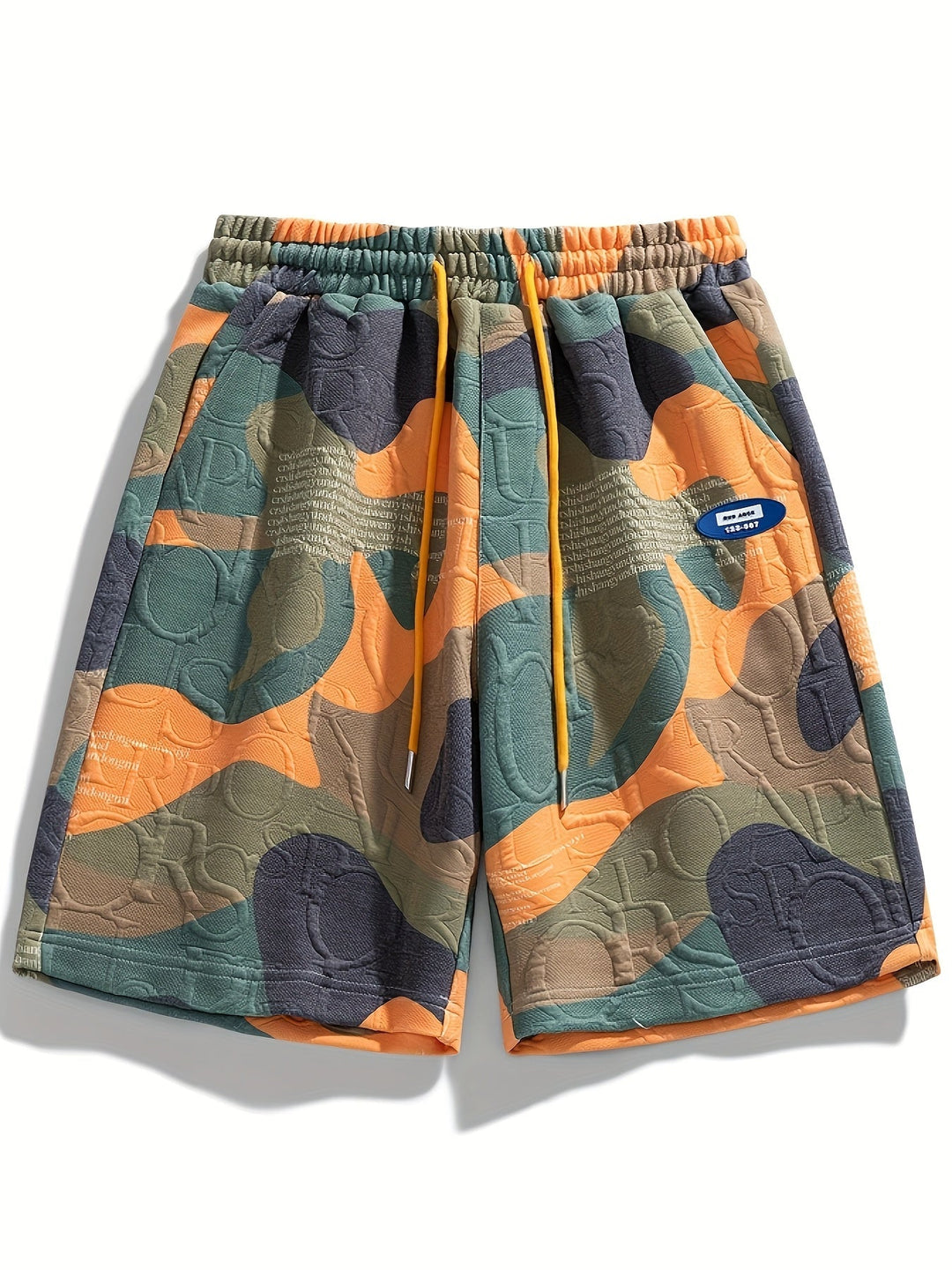Szorty męskie camo, elastyczne, na lato. Komfortowe spodenki w kamuflażu, styl casual.