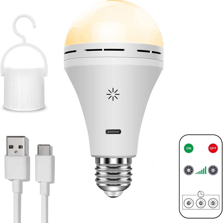 Kompaktowa lampa LED bezprzewodowa z pilotem, idealna do domu i biurka, ładowana USB, przenośne oświetlenie.