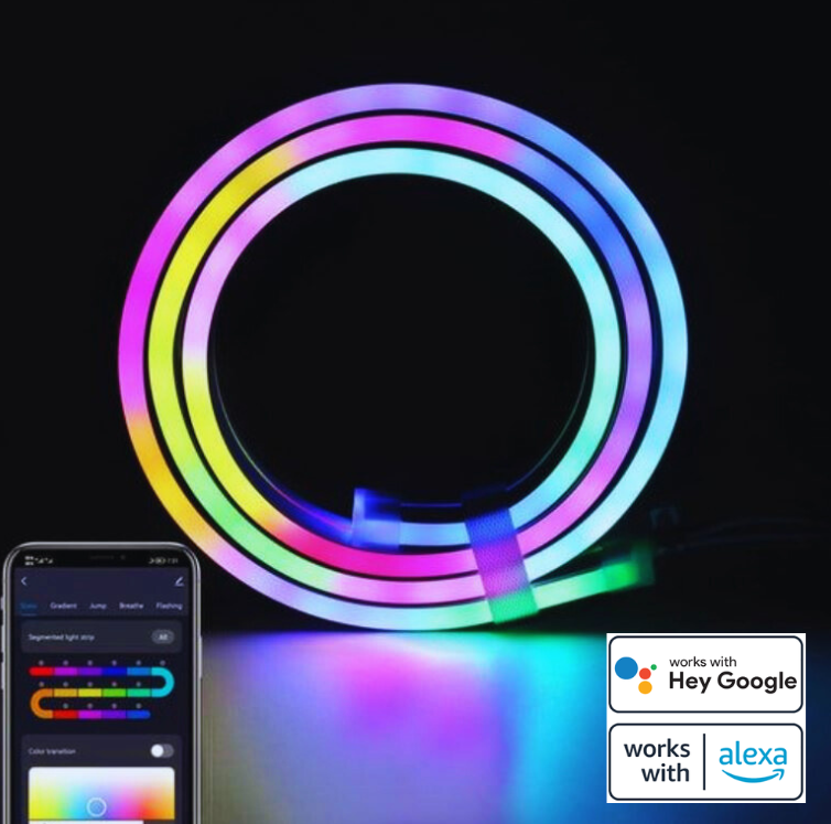 Taśma LED RGB FlexiGlow, tworząca inteligentne oświetlenie i niezapomniany nastrój.