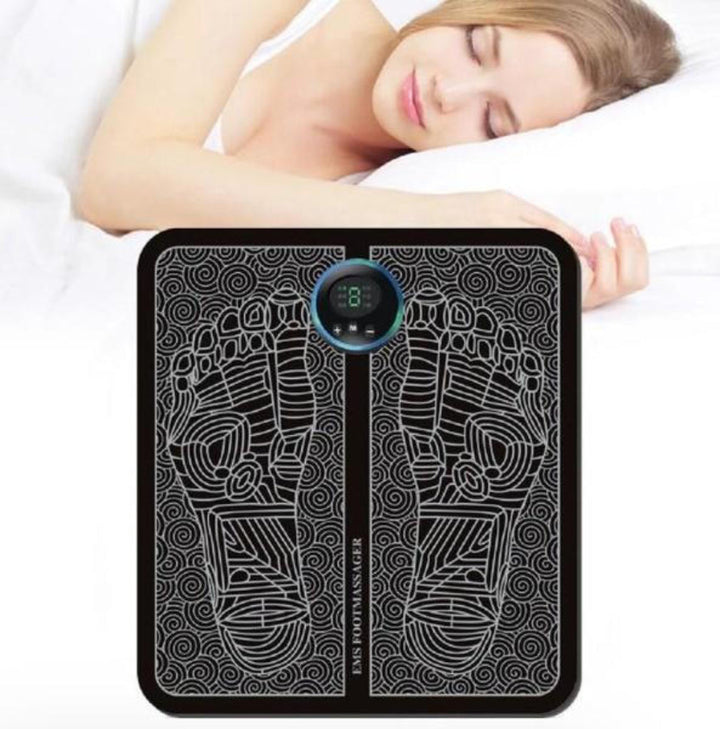Elektryczny masażer stóp EMS dla relaksu, stymulacji mięśni i ulgi w bólu. Idealny do domowego spa.