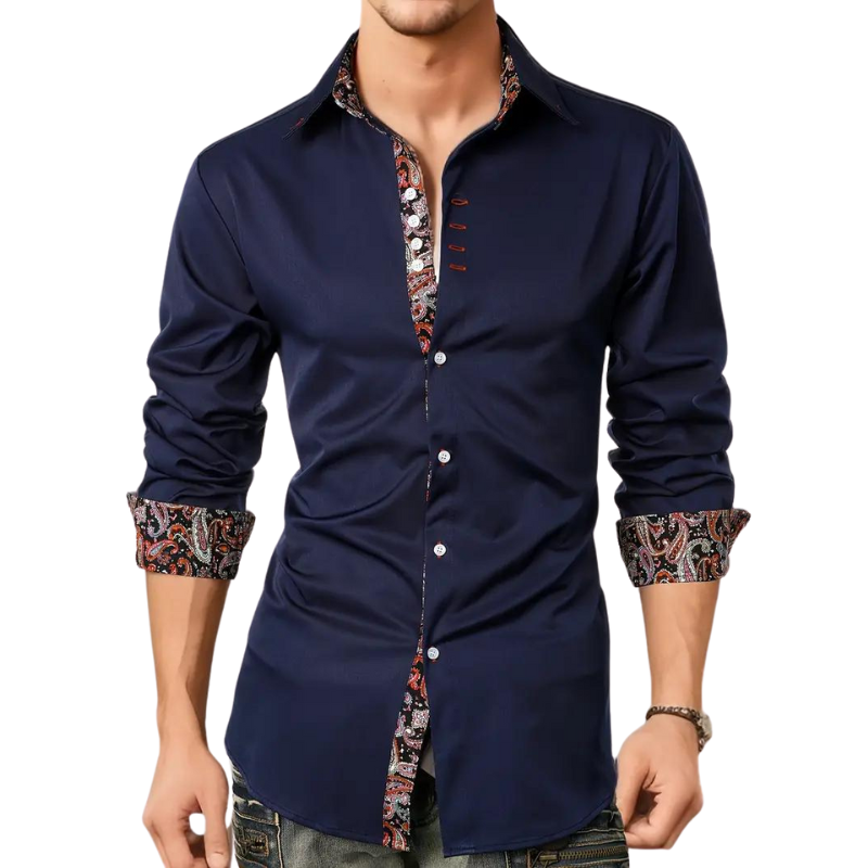 Wygodna męska koszula imprezowa slim fit Matteo. Elegancka i modna koszula wizytowa na wesele i uroczystości.