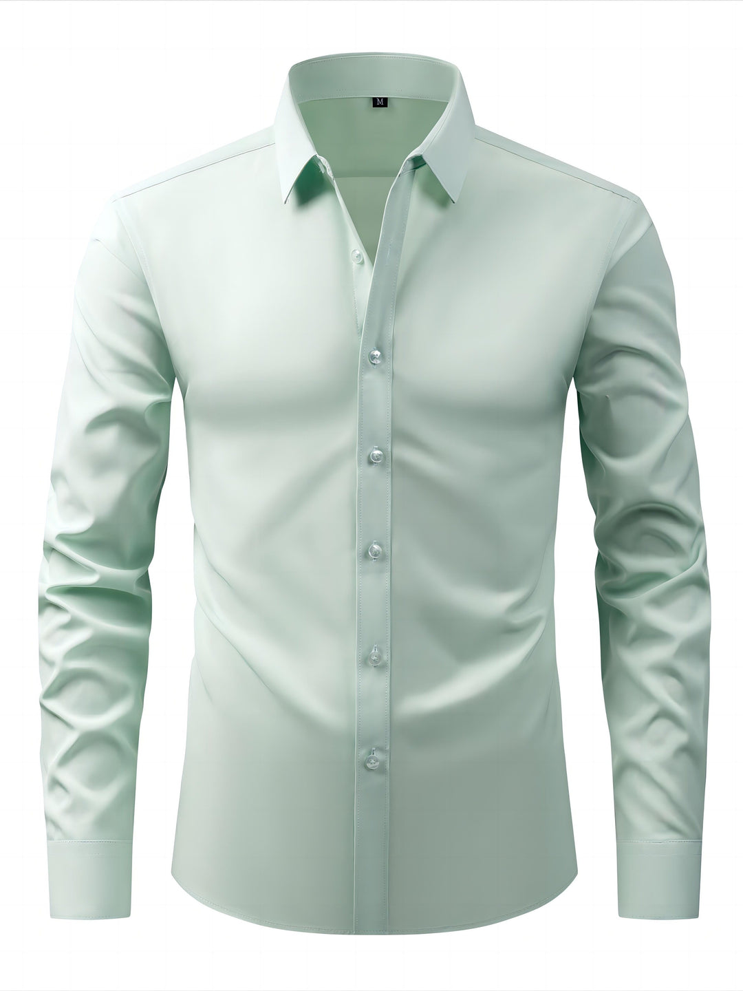 Biała koszula męska slim fit z długim rękawem, elegancka do biura.
