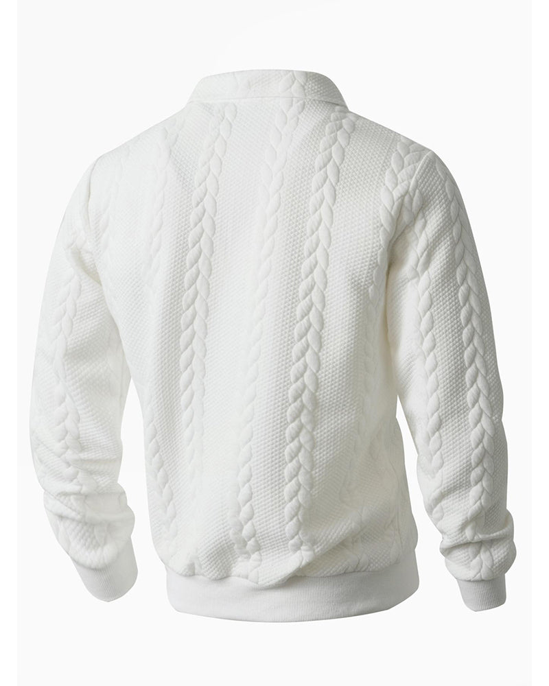 Komfortowa męska bluza z półzamkiem z miękkiej bawełny. Doskonała do codziennych stylizacji casualowych.