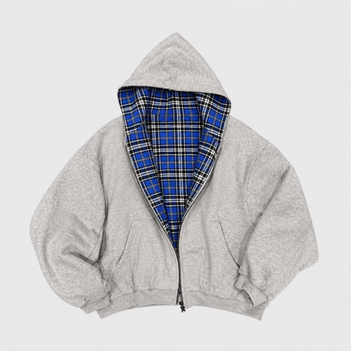 Wszechstronna bluza unisex oversize z kapturem, dwustronna. Stylowe ubranie streetwear na każdą okazję.