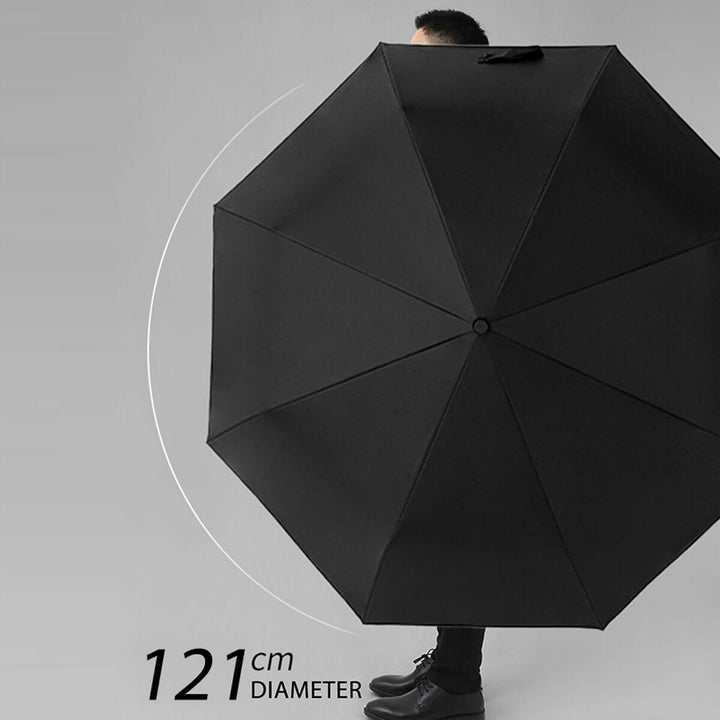 Kompaktowy, duży parasol automatyczny 121 cm, składany, wiatroodporny, na każdą porę roku.