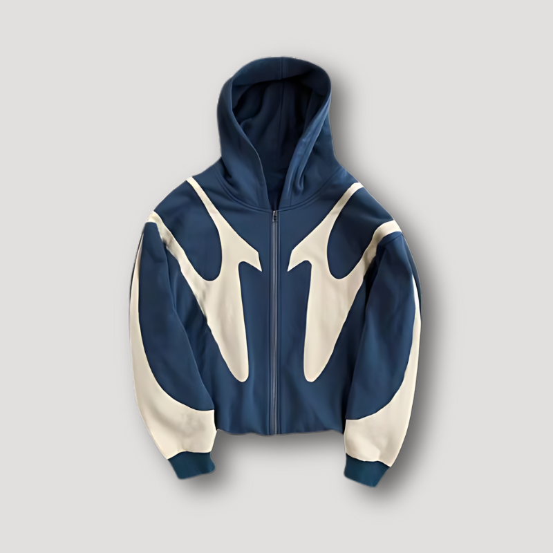 Męska bluza streetwear rozpinana z kapturem, idealna na co dzień. Komfortowa odzież męska w stylu ulicznym.
