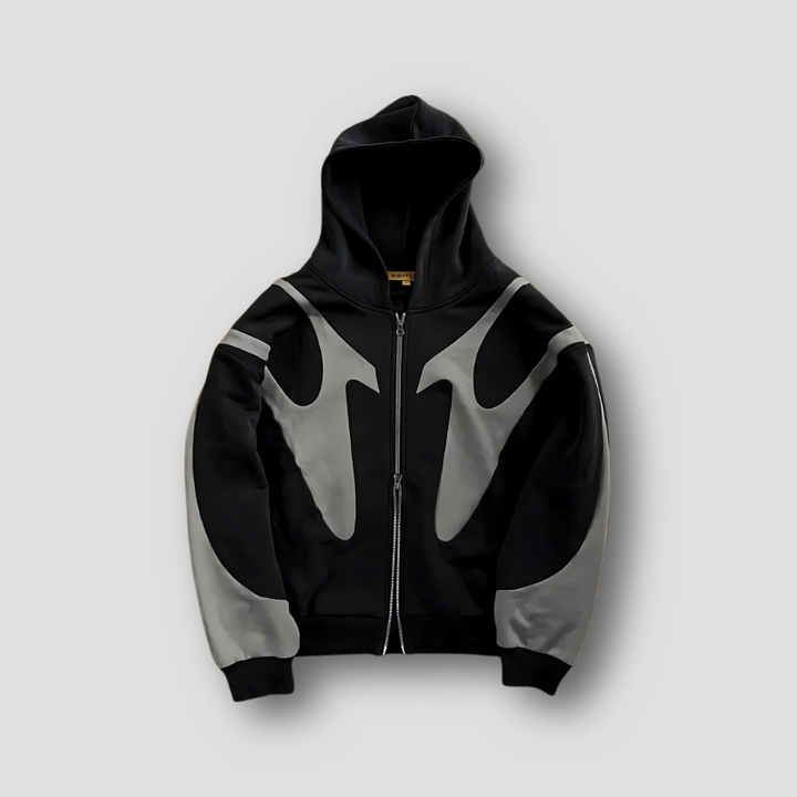 Komfortowa, rozpinana bluza męska z kapturem w stylu streetwear, idealna do miejskich stylizacji.