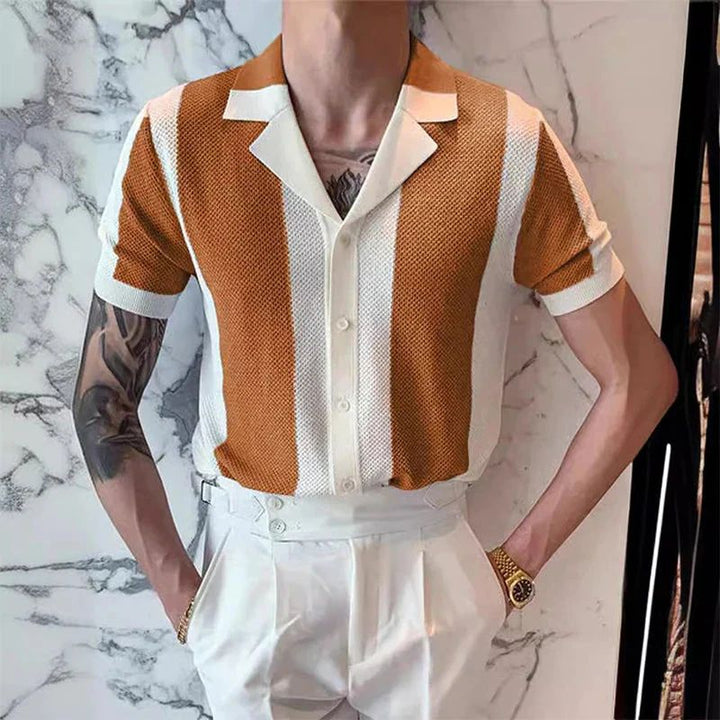 Męska koszula na lato. Elegancka, casualowa, z krótkim rękawem. Doskonała do letnich stylizacji i mody męskiej.
