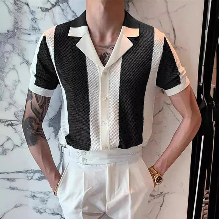 Elegancka męska koszula casual na lato. Przewiewna i komfortowa z krótkim rękawem. Must-have w modzie męskiej.