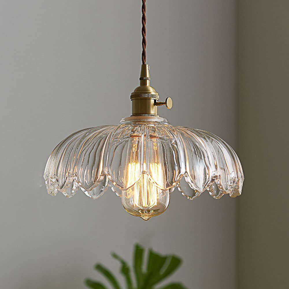 Stylowa lampa wisząca szklana, zielona, do nowoczesnego domu, energooszczędne oświetlenie sufitowe.