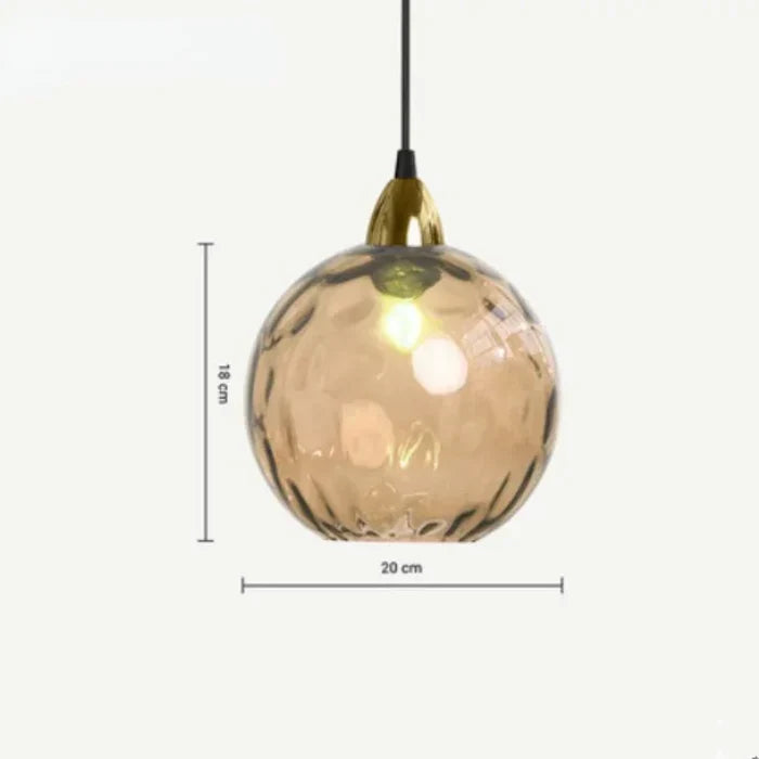Lampa wisząca LumiSphere. Dekoracyjna szklana kula, nowoczesny żyrandol do domu i biura.