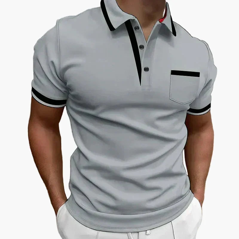 Męska koszulka polo modern fit z eleganckimi, kontrastowymi wykończeniami. Klasyka z nowoczesnym twistem.