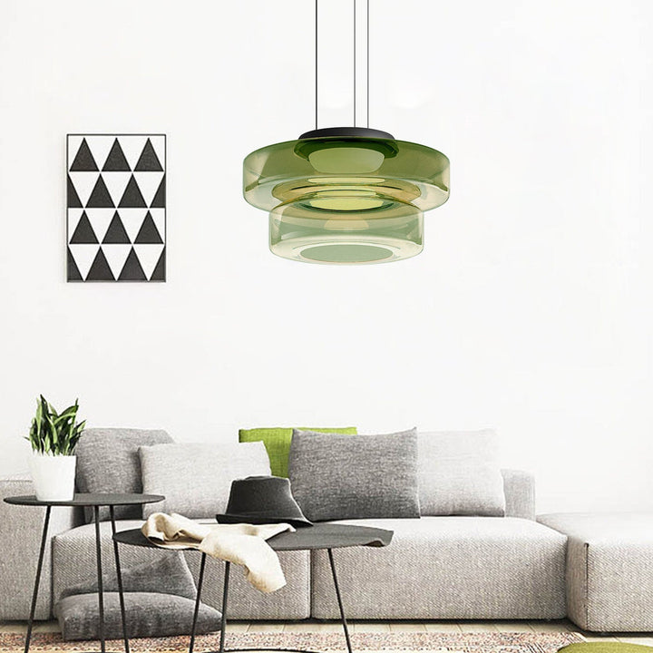 Lampa wisząca szklana w designie Bauhaus, nowoczesna, pasuje do każdego wnętrza.