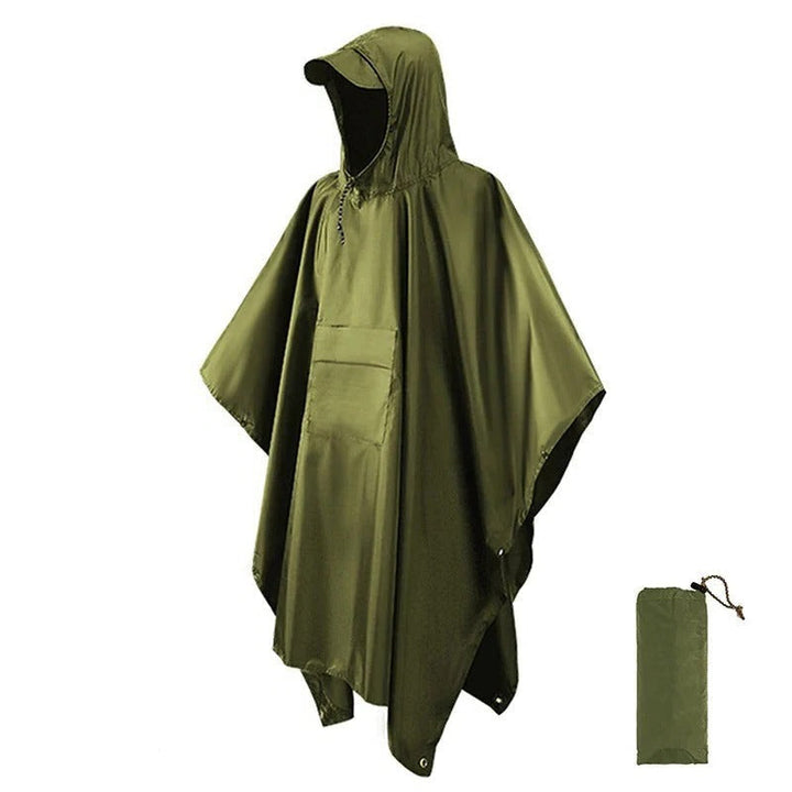 Poncho męskie wodoodporne na trekking i camping. Lekka i niezawodna ochrona przed deszczem jesienią.