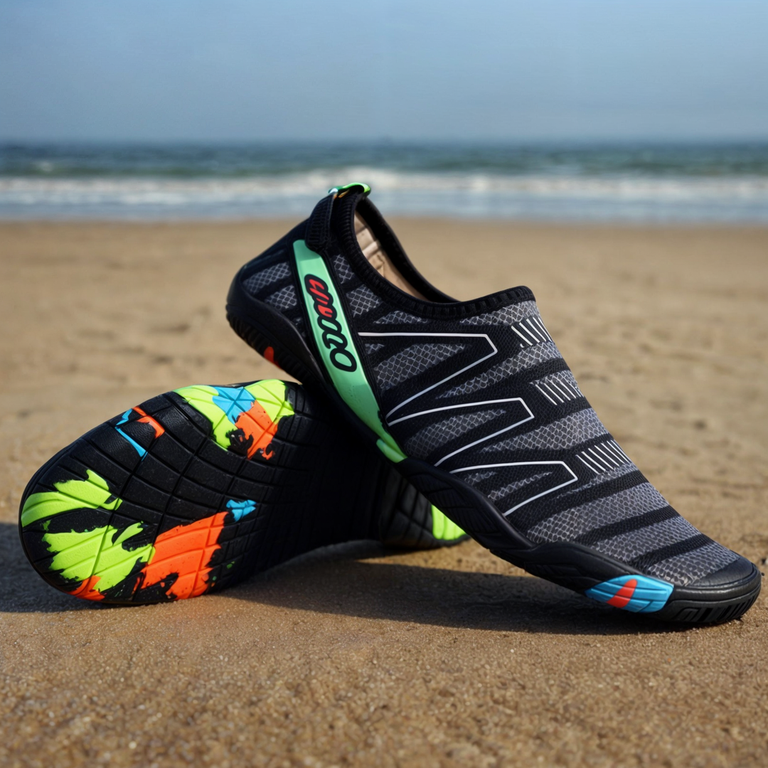 Lekkie buty wodne AquaFlex, antypoślizgowe. Szybkoschnące obuwie na letnie dni, do aquasportu.