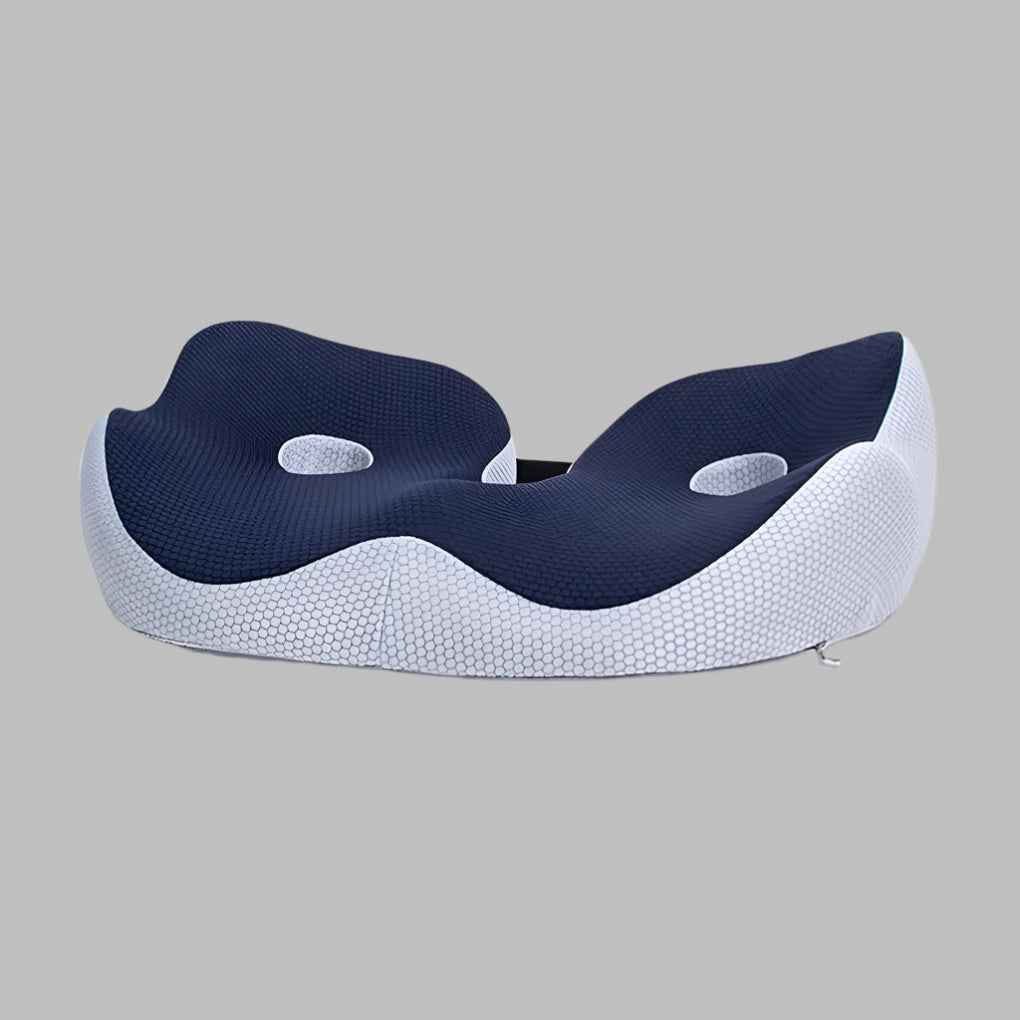 Ergonomiczna poduszka lędźwiowa z pianki pamięciowej dla ulgi w bólu pleców. Idealna do biura, samochodu, podróży.