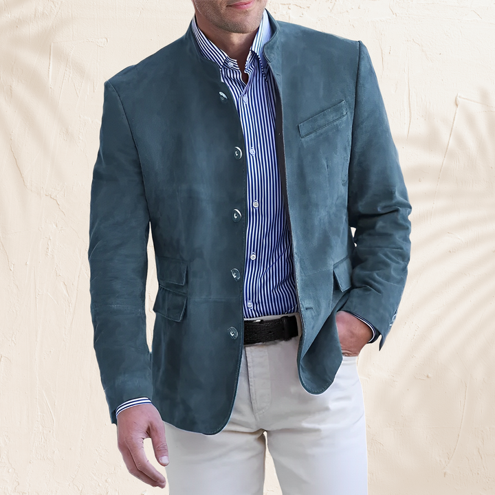 Męska komfortowa marynarka casual na co dzień, idealna do jesienno-zimowych stylizacji. Elegancki żakiet.