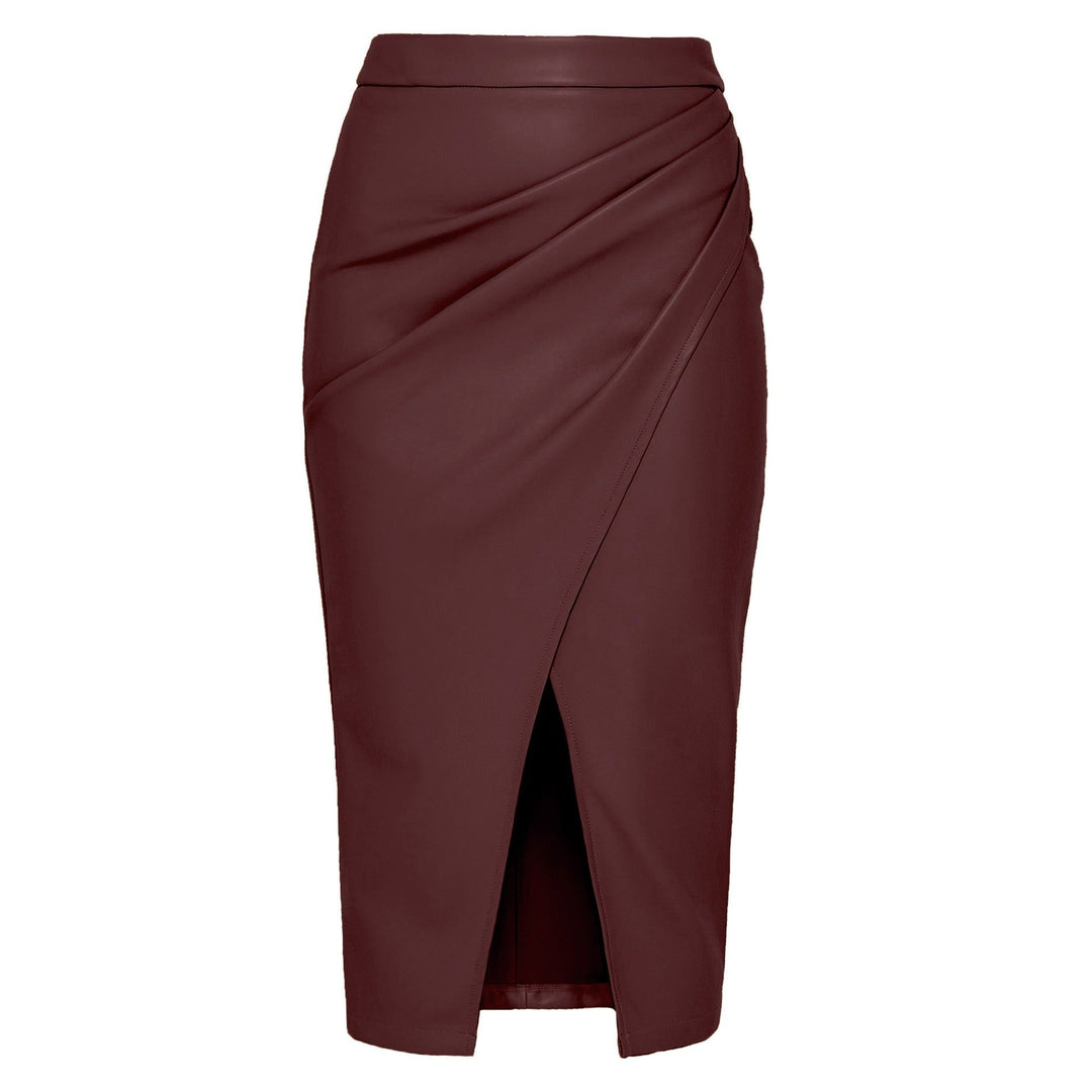 Modna damska spódnica midi z marszczeniami. Idealny wybór na eleganckie wyjścia i codzienne stylizacje.
