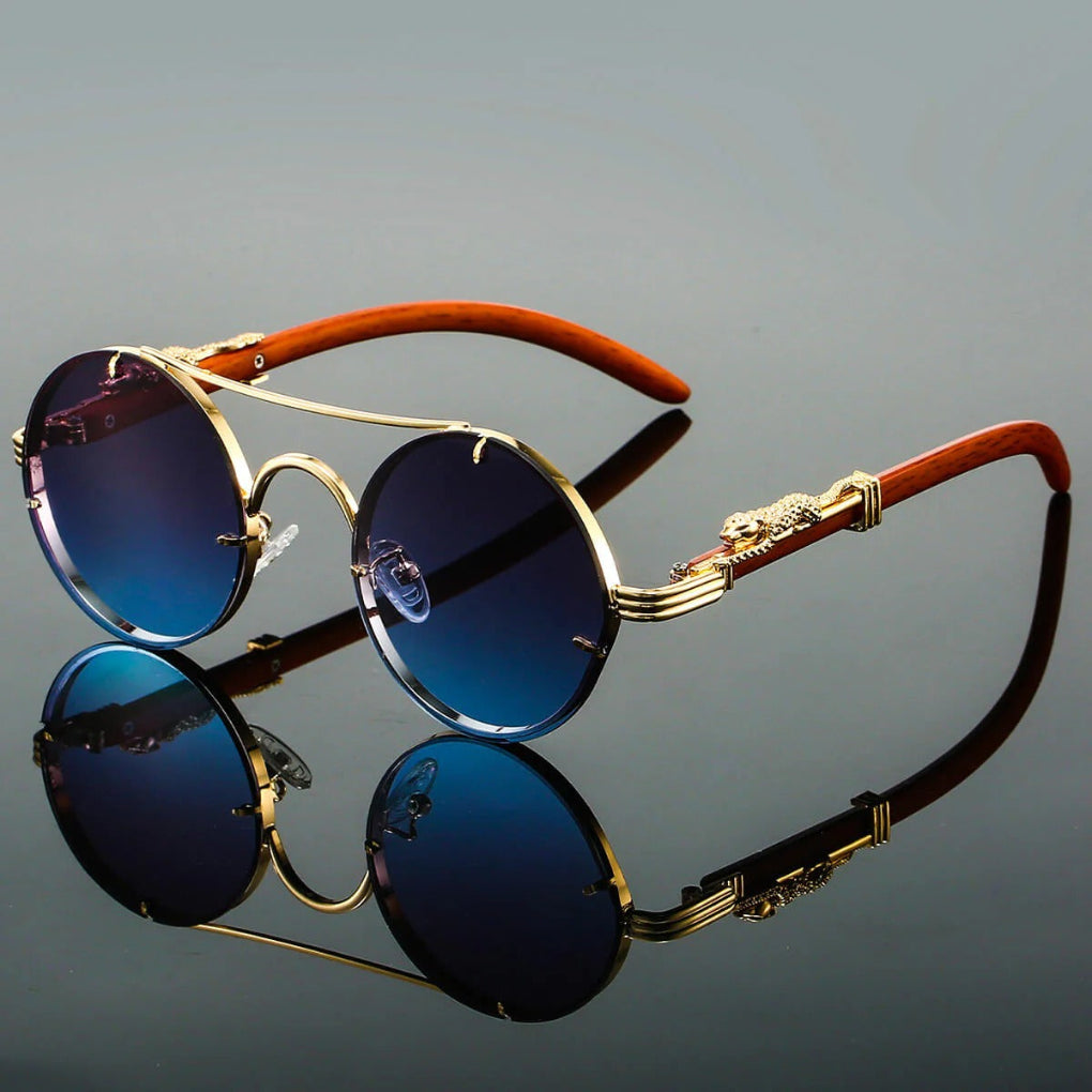 Okulary przeciwsłoneczne retro unisex z podwójnym mostkiem, soczewki UV400. Idealne na lato i do modnych stylizacji.