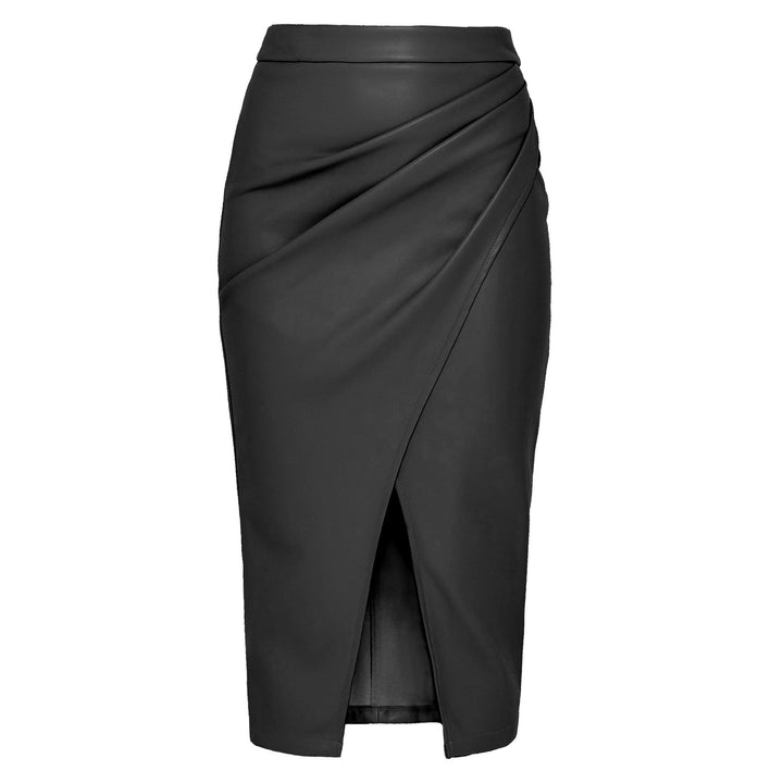 Uniwersalna damska spódnica midi z marszczeniami. Elegancka i casualowa, na wiosnę, lato, jesień.