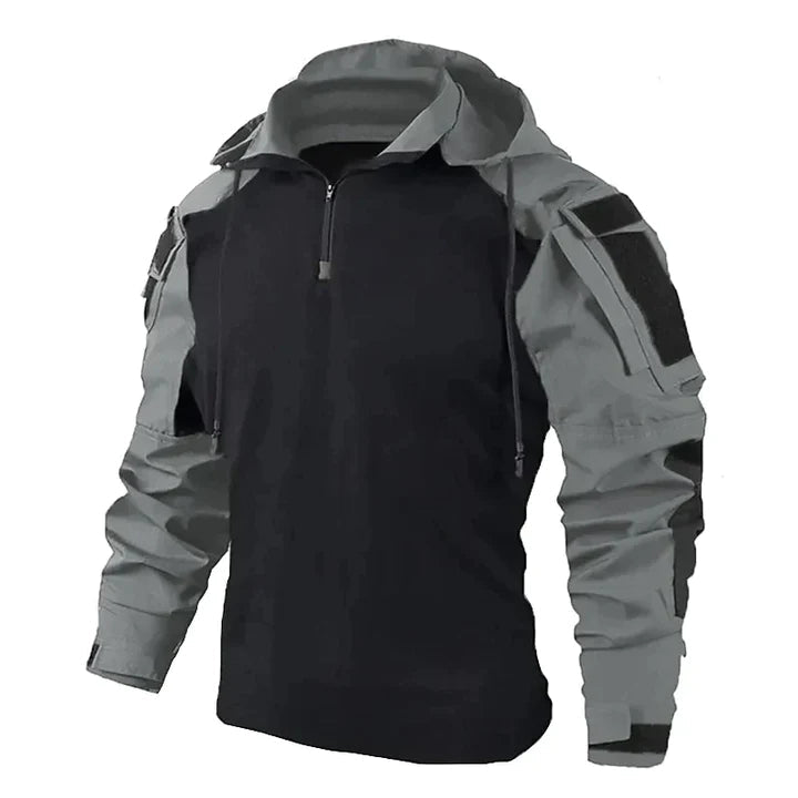 Męski sweter z kapturem "Sven" w stylu taktycznym. Slim fit, idealny na casualowe i outdoorowe przygody.